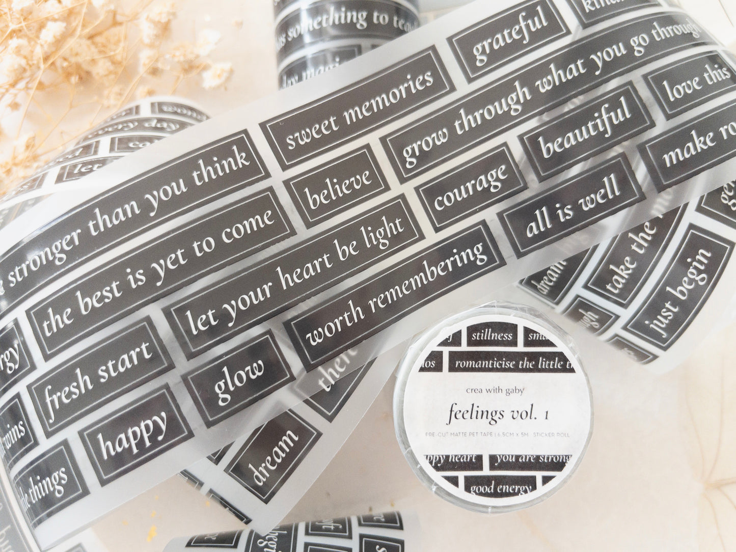 Pre-cut PET tape: Feelings vol. 1