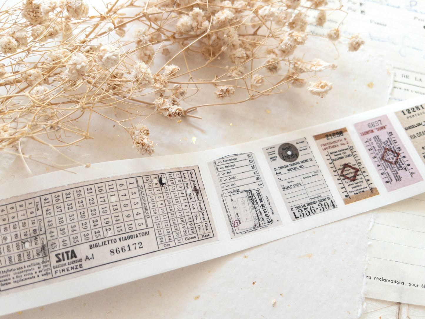 Pre-cut taiwanese washi tape with backing paper: Summer escapade (August 2026 sub kit)