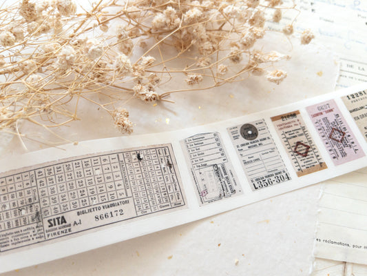 Pre-cut taiwanese washi tape with backing paper: Summer escapade (August 2026 sub kit)