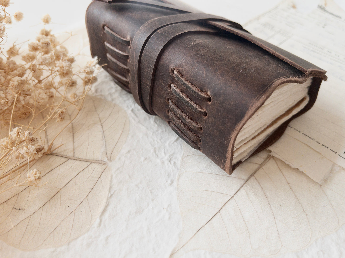 Travelers journal with handmade paper (Multiple sizes)