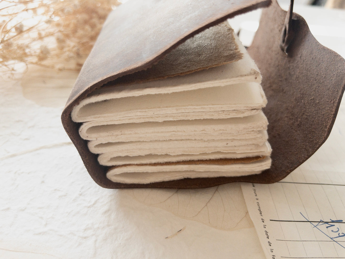 Travelers journal with handmade paper (Multiple sizes)