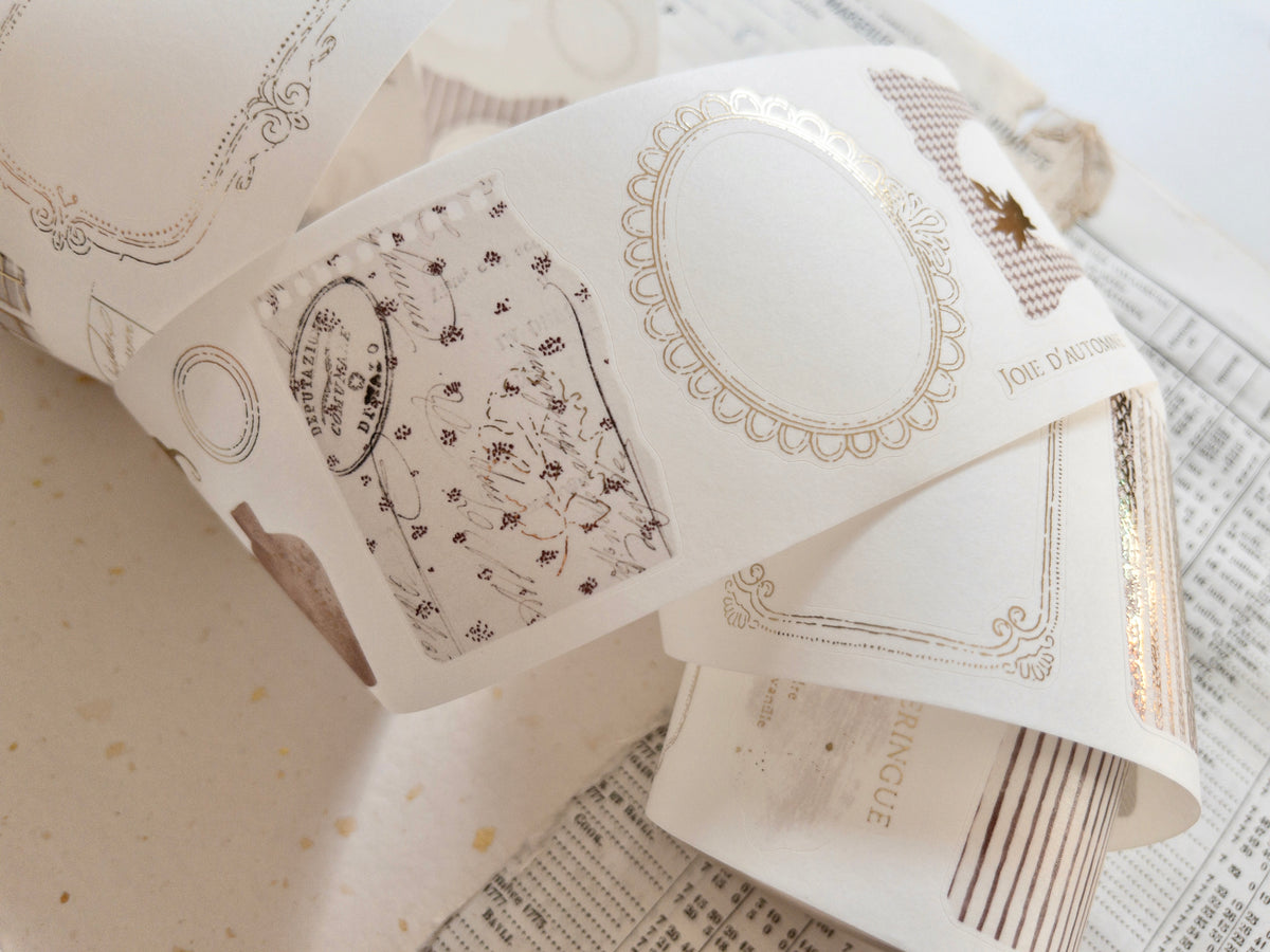 Pre-cut foiled washi tape: Autumn in layers (Bonjour l'automne collection)