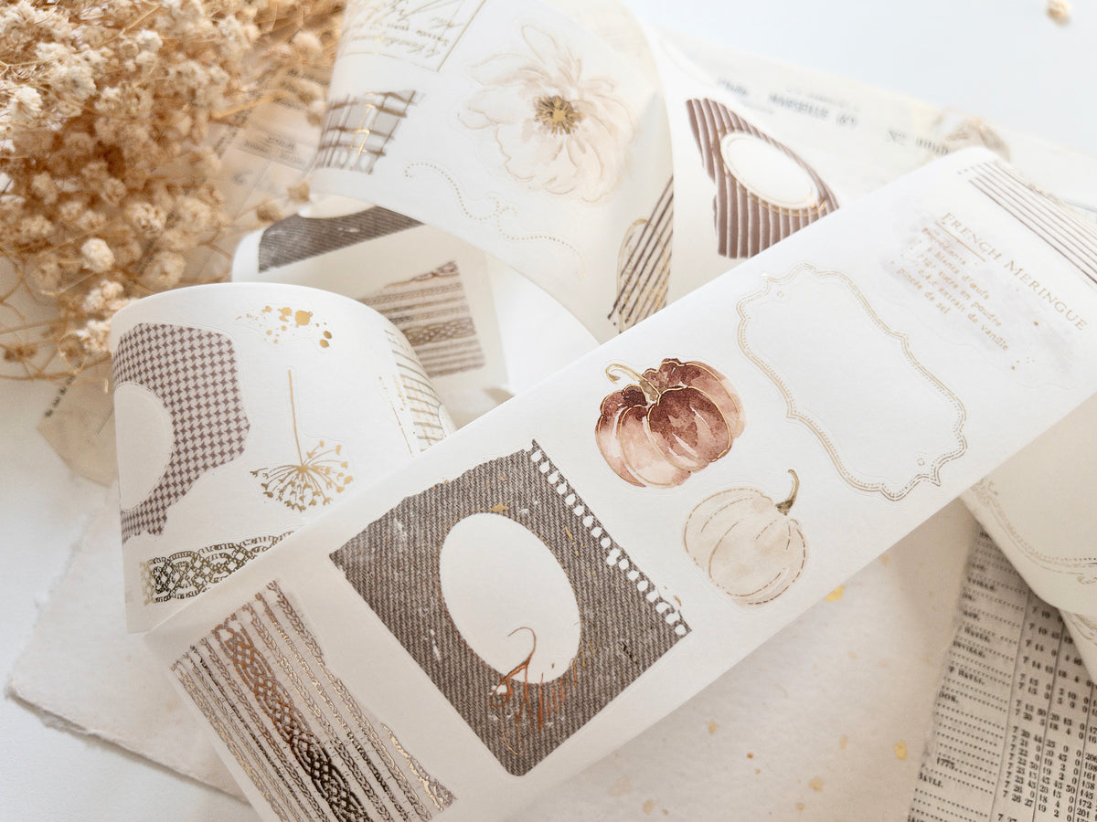 Pre-cut foiled washi tape: Autumn in layers (Bonjour l'automne collection)