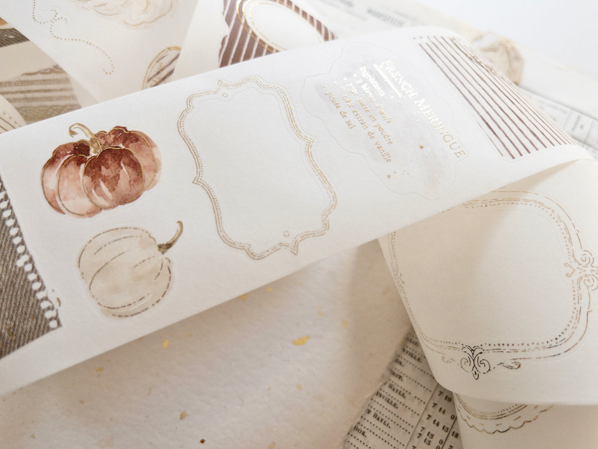 Pre-cut foiled washi tape: Autumn in layers (Bonjour l'automne collection)