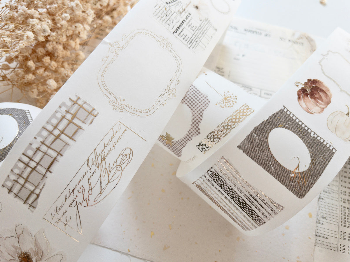 Pre-cut foiled washi tape: Autumn in layers (Bonjour l'automne collection)