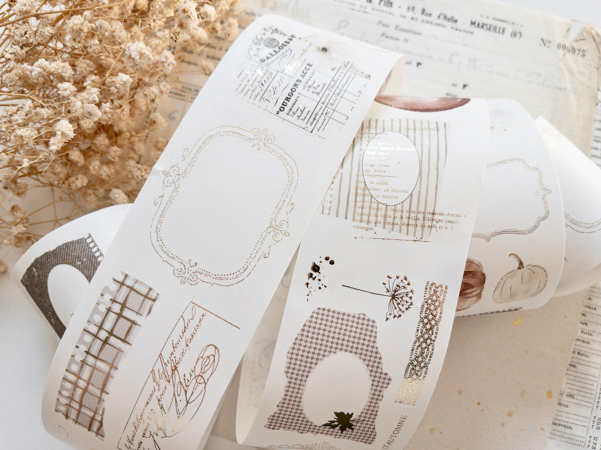 Pre-cut foiled washi tape: Autumn in layers (Bonjour l'automne collection)