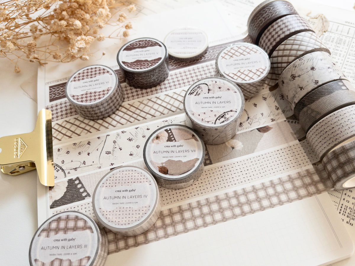 Washi tape: Autumn in layers (Bonjour l'automne collection)