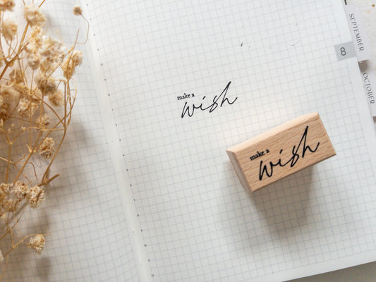 Rubber stamp: Make a wish