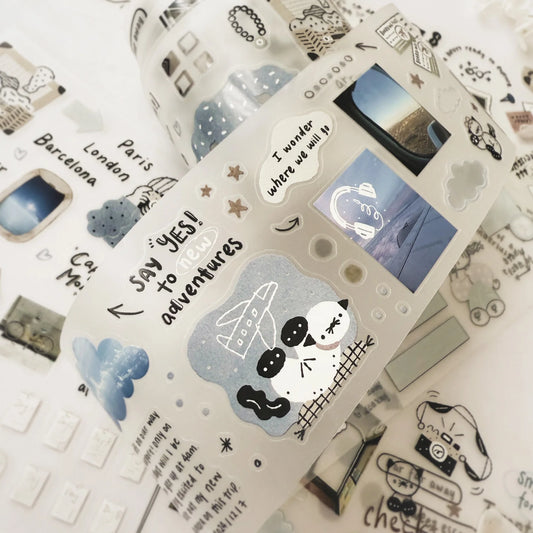 Journal Pages x rabch.jpg kiss - cut crystal pet tape - before trip (Single loop)