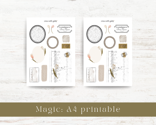 A4 elements printable: Magic collection