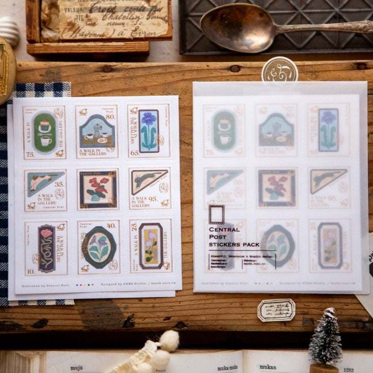 OURS stamp sticker set: The Gallery (2 sheets)
