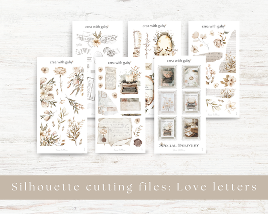 Silhouette cutting files: Love letters