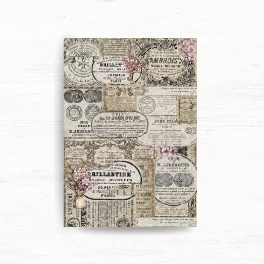 A5 deco dashboard & background paper: Spring cottage