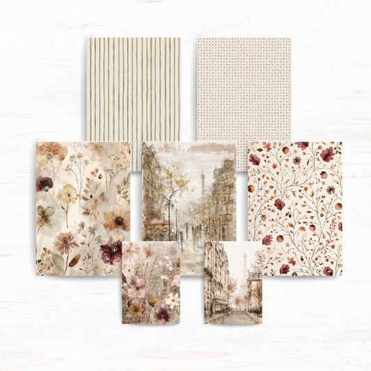Printed paper set: Bonjour l'automne