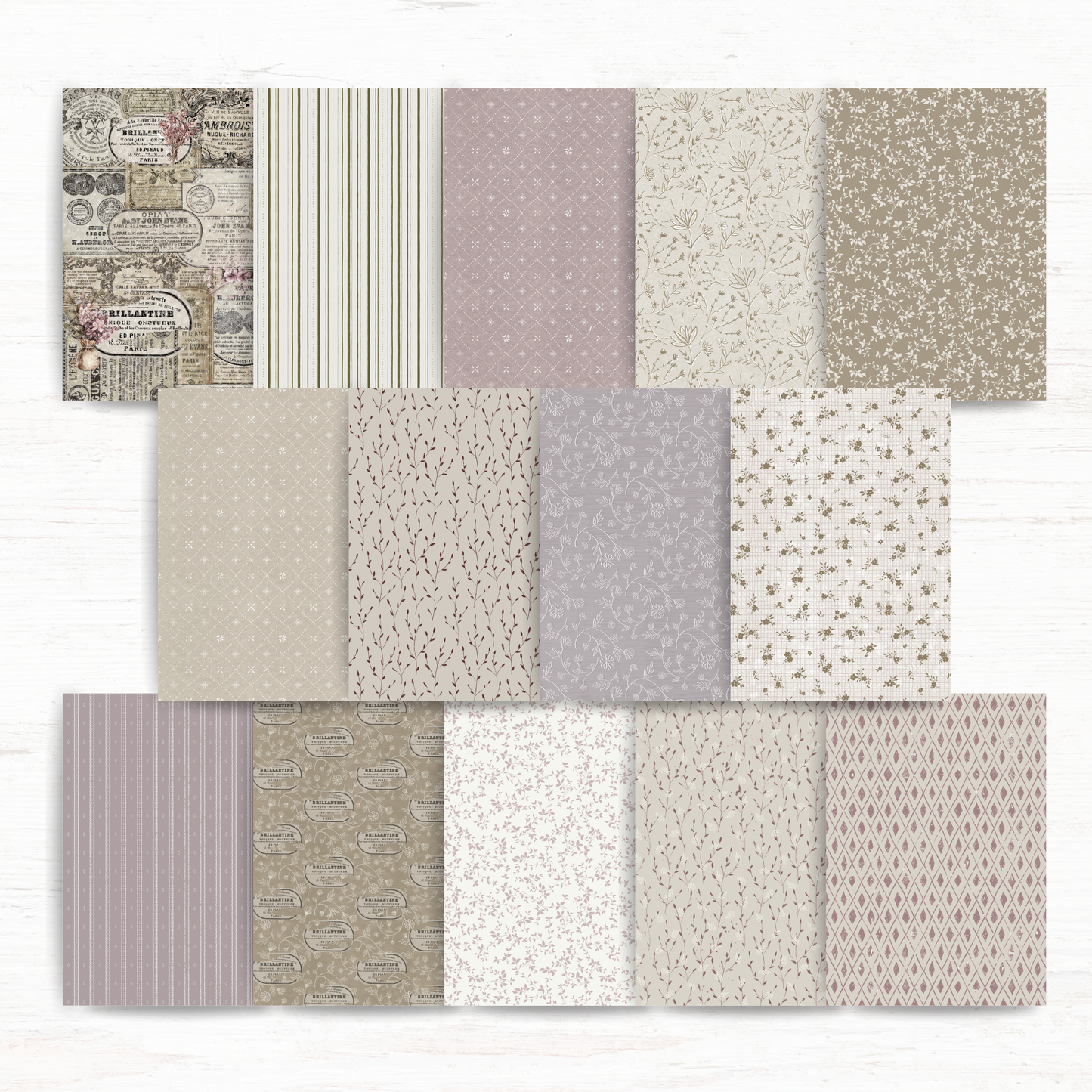 Deco vellum bundle: Spring cottage (14 A5 designs)