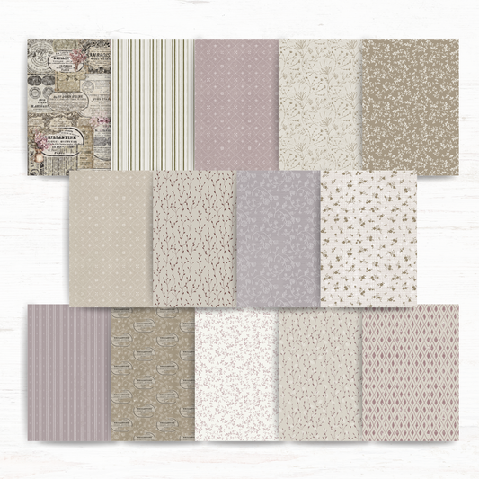 Deco vellum bundle: Spring cottage (14 A5 designs)