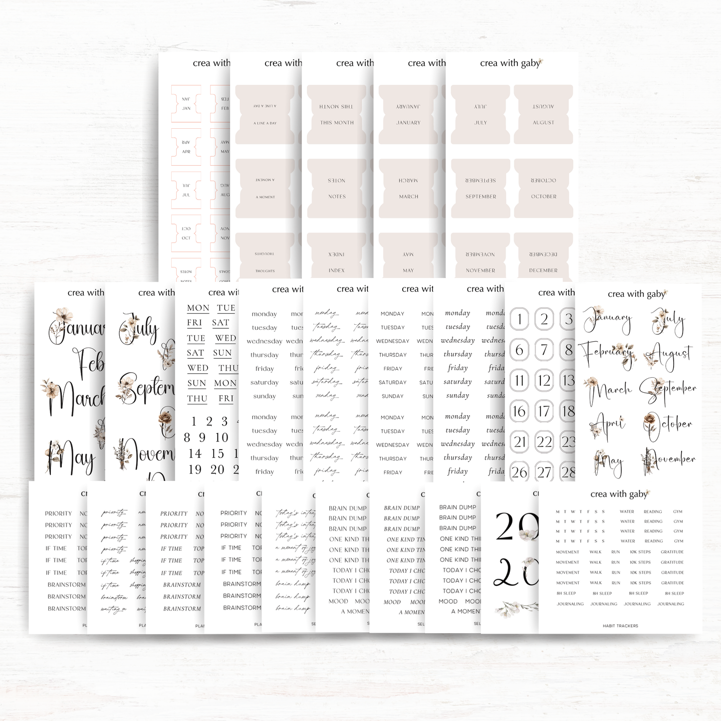 2026 ready kit: Functional stickers (24 sticker sheets)