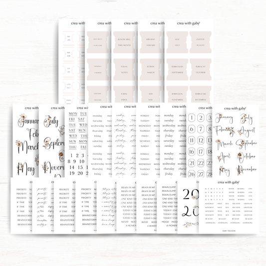 2026 ready kit: Functional stickers (24 sticker sheets)
