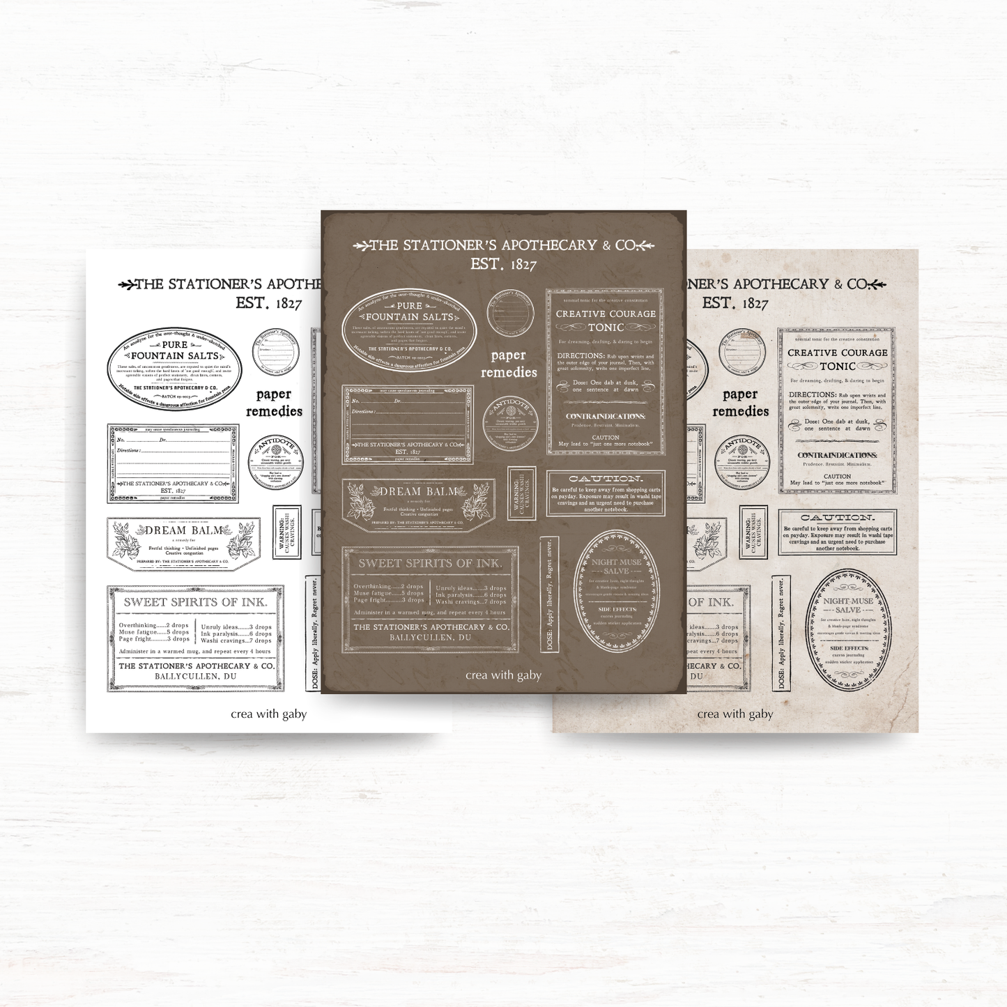 Sticker set: The Stationer's Apothecary