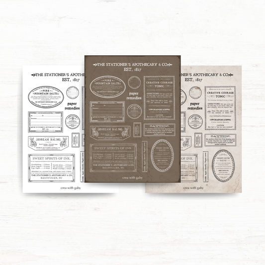 Sticker set: The Stationer's Apothecary