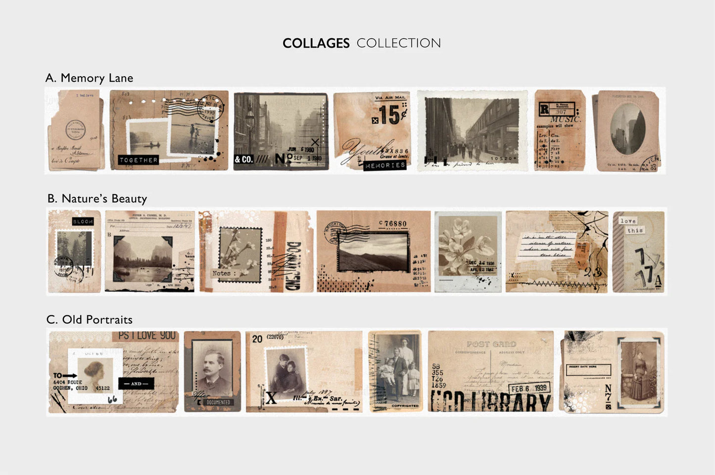 The Collages Washi Tape by Wintertime Crafts