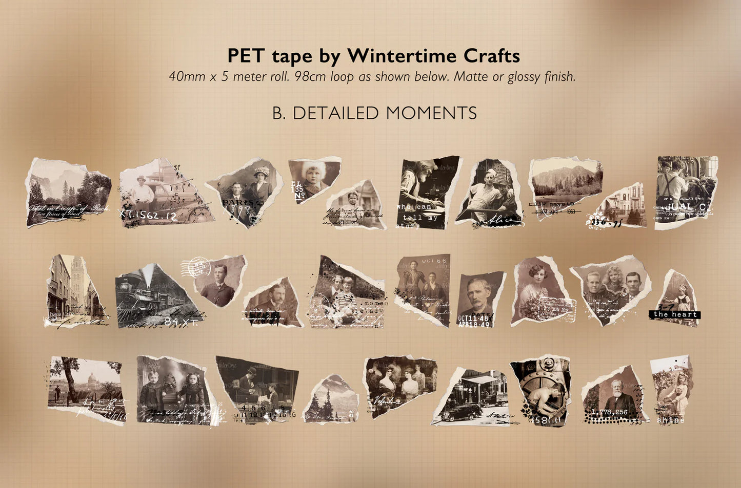 Detailed Moments PET Tape by Wintertime Crafts