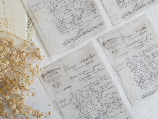 Vellum paper: Memories