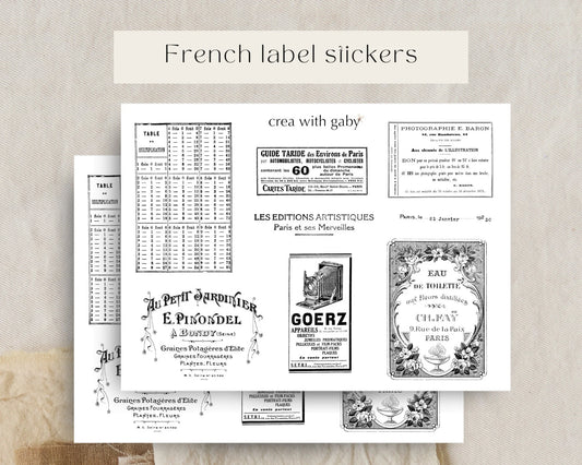Vintage french label stickers (059)