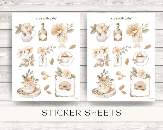 Floral deco stickers (046)