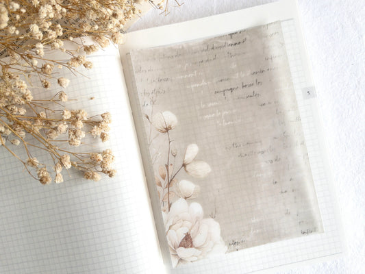 Vellum paper: White blooms collection
