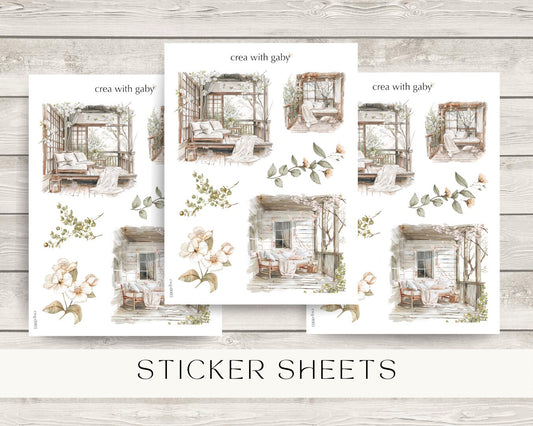 Summer scene stickers (040)