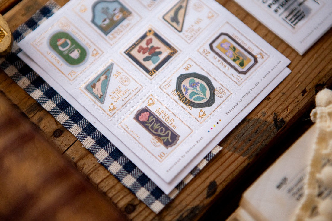 OURS stamp sticker set: The Gallery (2 sheets)