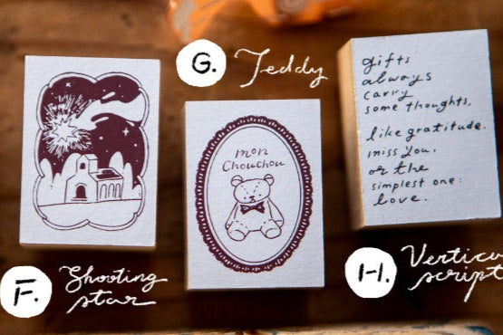 OURS Studio: "The Gift" Teddy Rubber Stamp
